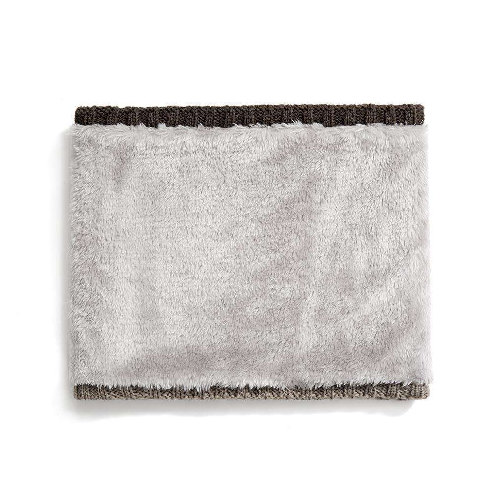 Herbst- und Winter-Schal für Damen und Herren, Modischer, Plus-Samt, Verdickter, Warmer Strickschal, Nackenschutz, Kälteschutzschal