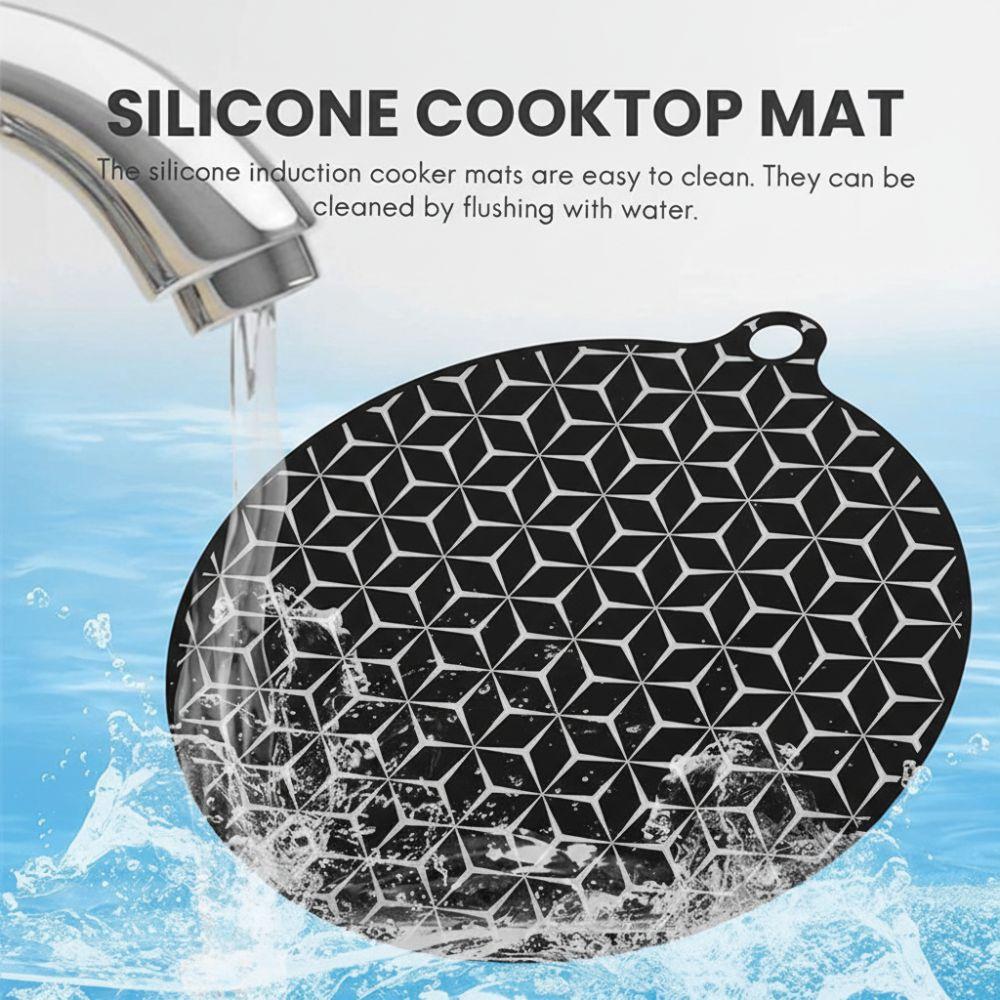 Silicone Induction Cooktop Mats Heat Resistant Reusable Induction Cooktop Protector Nonslip Easy Cleaning Induction Hob Cover