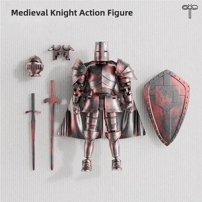 Knight Armor Action Figure - DIY Multi-Jointed Movable Robot with Medieval Armor Poseable Collectible Toy for Kids & Adults