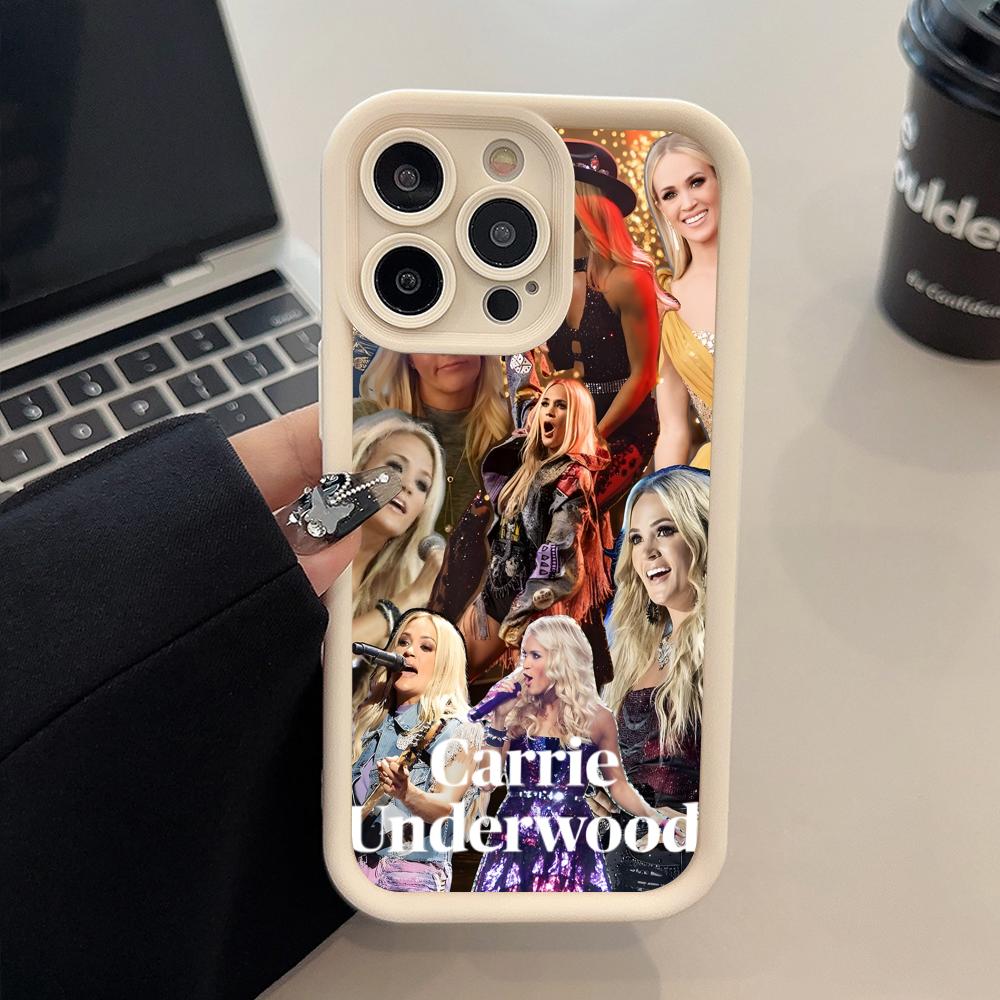 Carrie Underwood Mobile Phone Case for iPhone 17 16 15 14 13 12 11 Air Pro Max Plus Thicken TPU Colorful Cover Cellphones Pretty