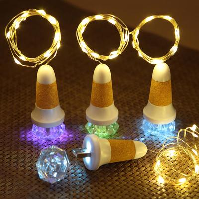 Cork Red Wine Bottle LED Fairy Lights with USB Charge - Decorative Copper String Lights for Bar & Room