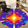 1PC Abstract Colorful Design Office Round Rug, Non slip, Soft and Durable Office Rug for Interior Decoration, Perfect for Office
