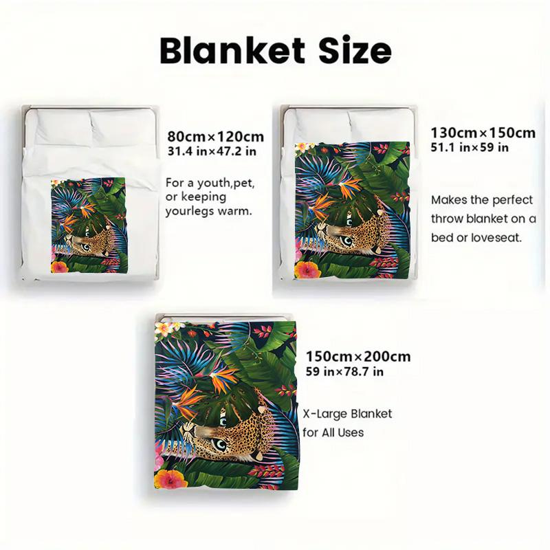Cheetah In the Jungle 2D Flat Pattern Flannel Blanket High Quality All Seasons Warmth and Comfort Perfect for Christmas Gifts.MMT0918161