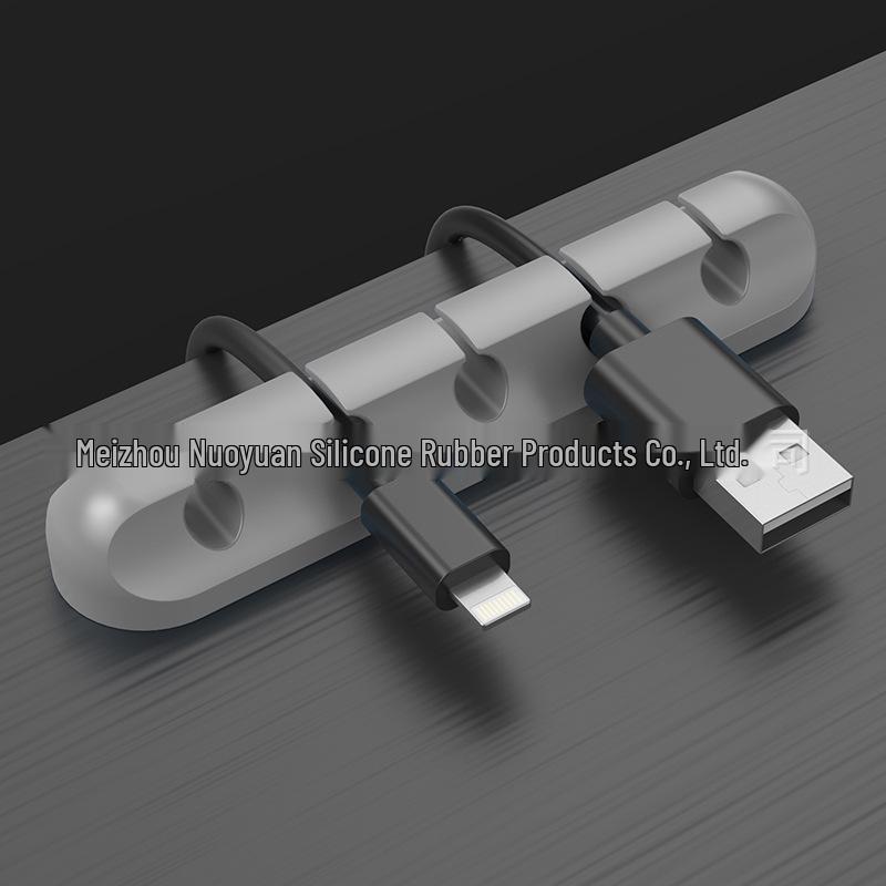 Silicone Cable Protector & Organizer: Self-adhesive Desktop & Car Clip Winder for Cables