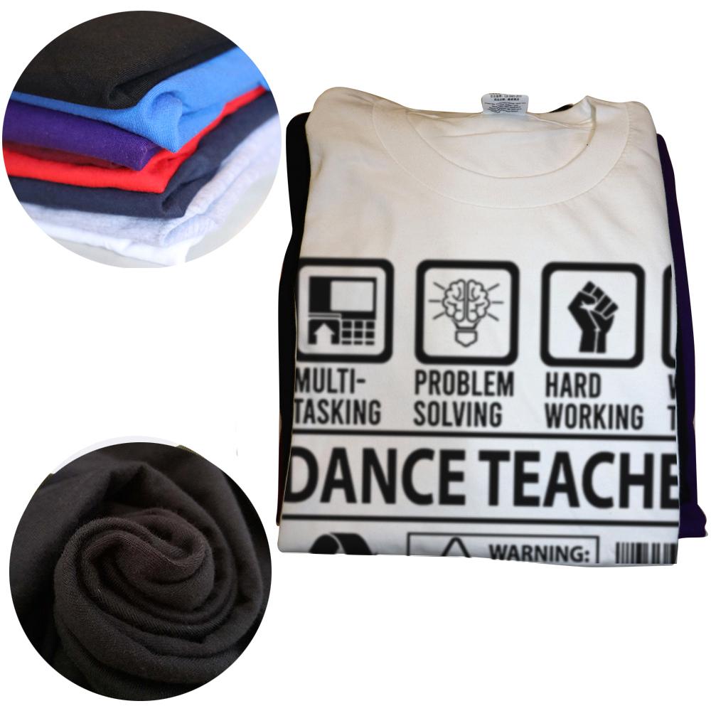 Funny Dance Teacher Multitasking Graphic T-shirts Men Women's Fashion Casual Tshirt 100% Cotton Loose Oversized T Shirt