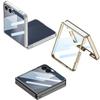 Ultradünne transparente plattierte Hülle mit Glas-Schutzfolie für Samsung Galaxy Z Flip 7 flip7 Kamera-Schutzhülle