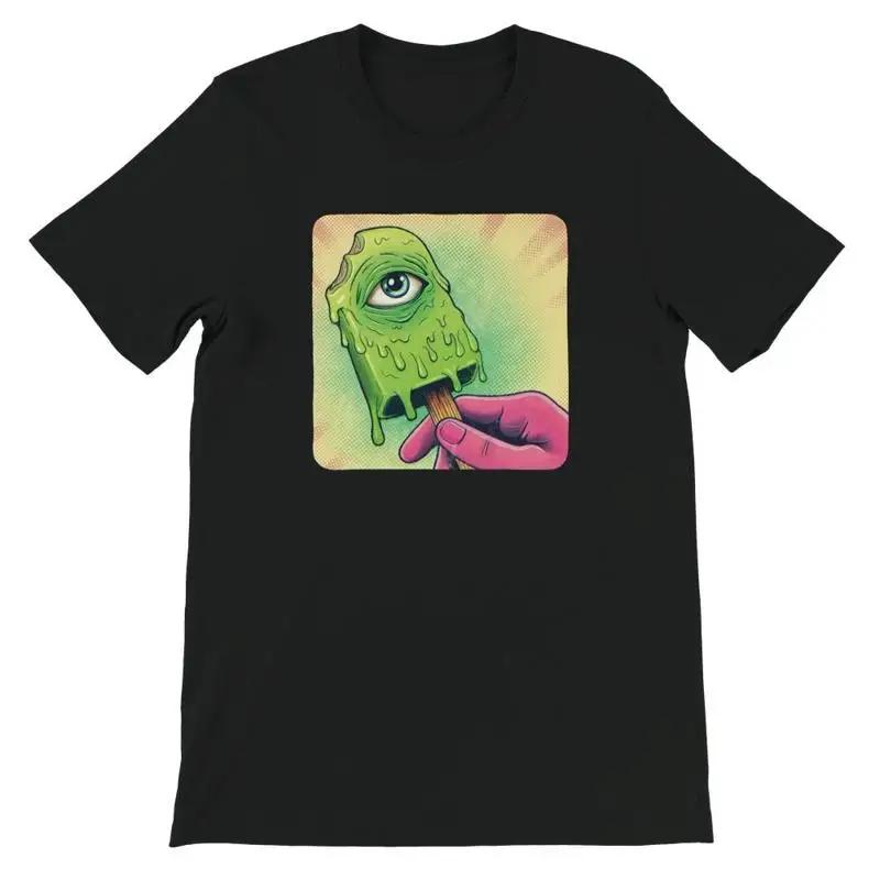 Eyeball Slime Pop Retro Horror T Shirt Funny Vintage 80s Comic Art Streetwear Merch Original Artwork