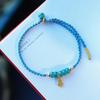 Natural Blue Jade Abacus Bead Bracelet in Retro Chinese Style