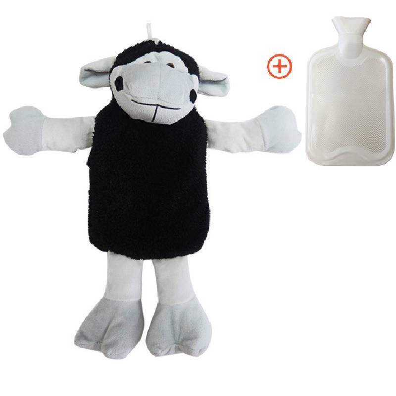 Water Hot Bottle With Plush Cover Soft Fluffy Monkey Unicorn Rubber Hand Warmer