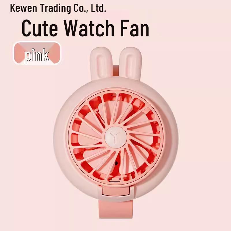 Nezha Ao Bing Mini Cartoon Wrist Fan Watch for Students 300mAh