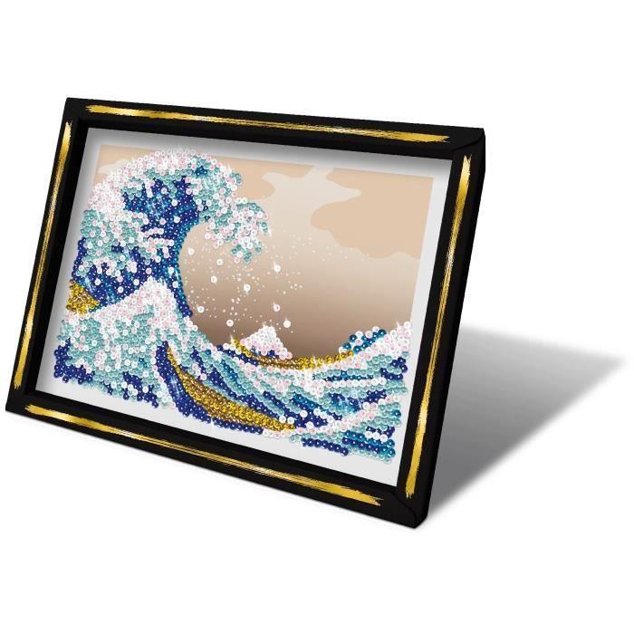 Kit loisir créatif - LANSAY - Collection Sequins - La Grande Vague - Hokusai - Dès 14 ans