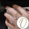 Exquisiter offener Goldring: Japanischer & Koreanischer Stil, Dünnes Band mit Diamanten besetzt, Stapelbarer & Eleganter Fingerschmuck
