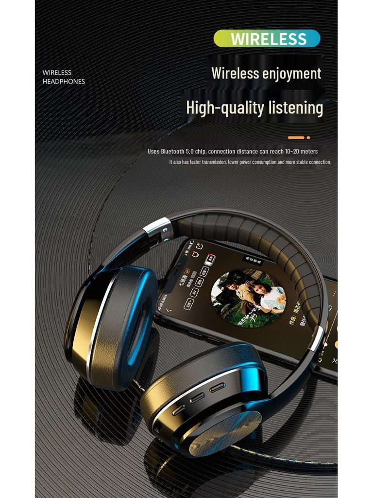 Foldable Head-mounted Wireless Bluetooth 5.0 Stereo Earphones VJ320