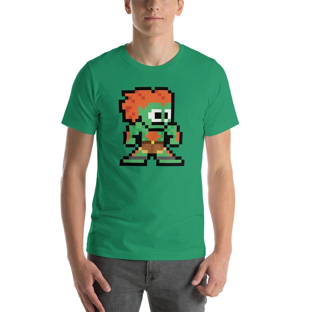 Blanka Street SF2 Fighter 2 SF6 6 VI 8-bit Retro Pixel Art Vintage T-Shirt L