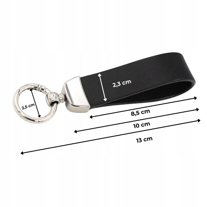 Premium Design Black Leather Keychain Pendant with Clasp