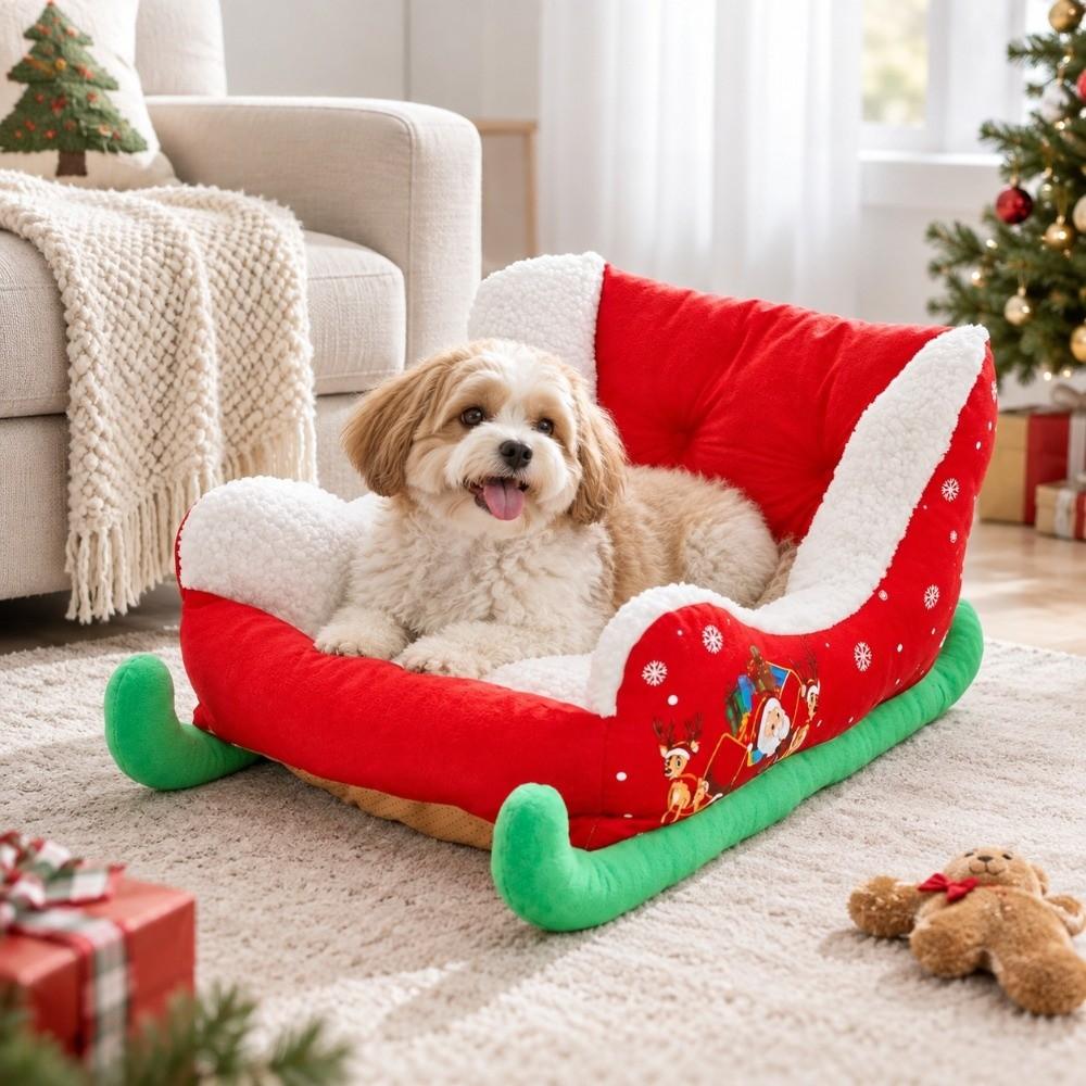 Washable Pet Couch Plush Sleigh Bed High Quality Pet Bed  Winter