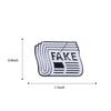 Cartoon Newspaper English Letter Fake Enamel Badge Brooch Pin Clothes Jewelry