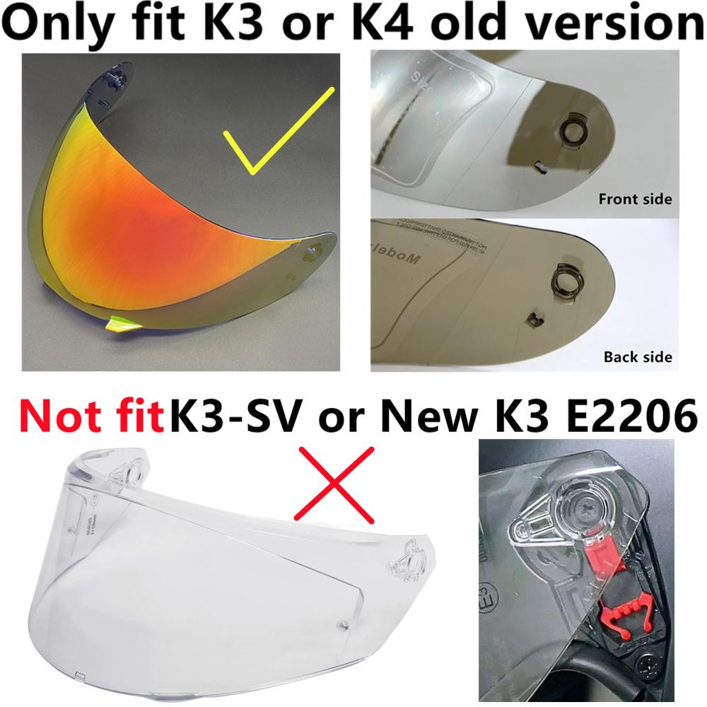 Alter K3 Visier für AGV Alte K3,K4 Gesichtsschutz Motorradhelm Zubehör