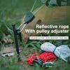 1PC 4M Reflective Outdoor Tent Rope with Ratchet Pulley for Camping, Awning, Wind Rope