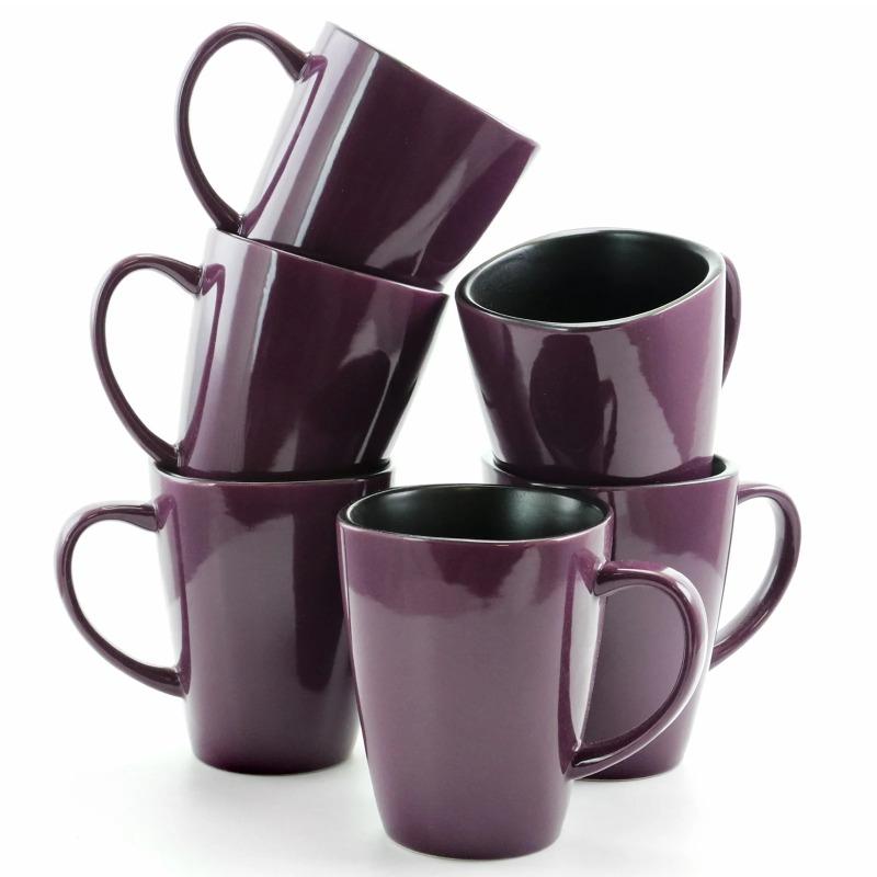 

Lavender Fields 6 Piece Luxe and Large Dinner Mugs Tumbler with Straw 14oz