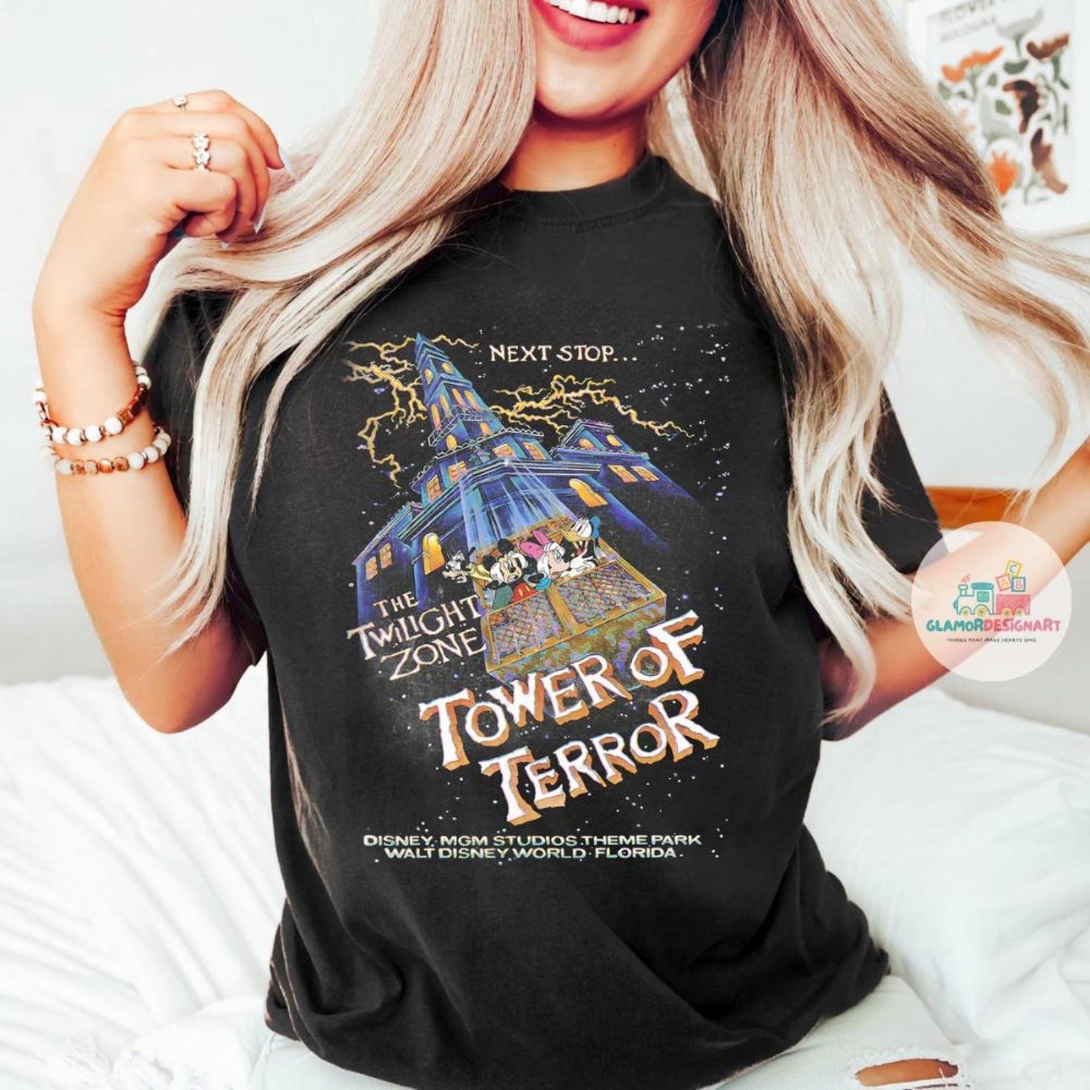 Винтажная футболка Disney Tower Of Terror, футболка Микки и друзья Сумеречная зона 4XL