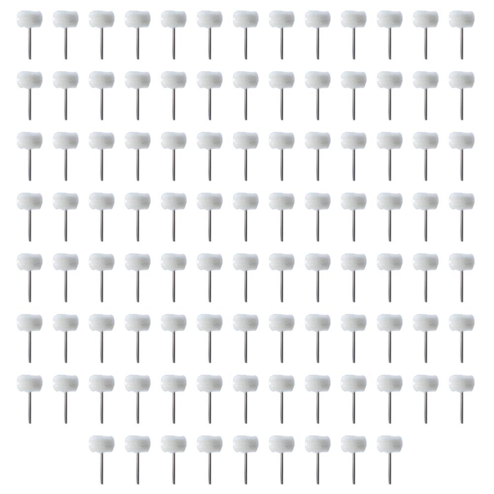 1-120Pcs Mini Wool Polishing Head 3mm Shank Buffing Wheel Polish Brush Drill Rotary Abrasive Brush Hand Grinding Buffing Tools