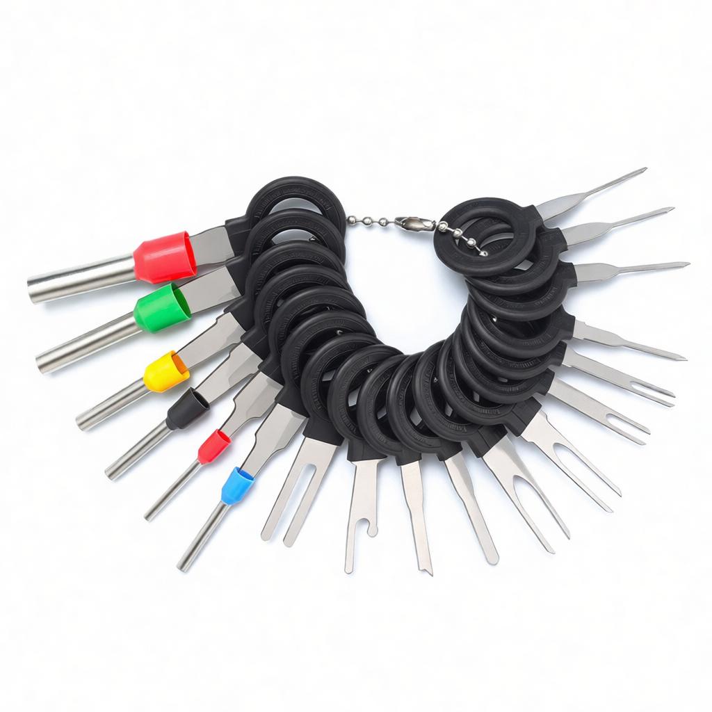 Stainless Steel Connector Pin Extracting Tool Auto Wiring Harness Repair Terminal Disassembly Utility Electrical Hand Kit