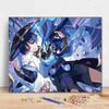 "Digital DIY Oil Painting: Two-Dimensional Anime Water God Fu Nina Decorative Artwork"