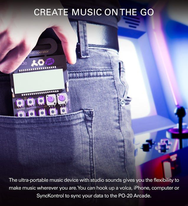 Syntétiseur - TEENAGE ENGINEERING - PO-20 Arcade - 8 bits - Effets punch-in - Portable