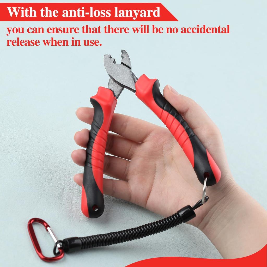 SPEEDWOX Hand Crimping Pliers for Wire Sleeve Crimping Fishing Crimping Capacity for Single Compatible with to High Strength Crimping Copper Clamp 1mm