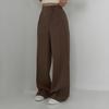 Women Suit Pants High Waist Straight-Leg Wide-Leg OL Commuter Style Casual Trousers