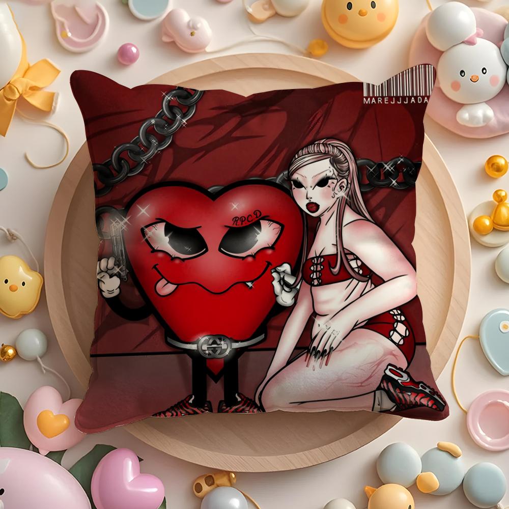 

La M-Mafia del Amor Pillow Case Soft Plush Fabric Double-Sided Printed Cushion Cover Warm Winter Sofa Pillow Case 30cmx30cm
