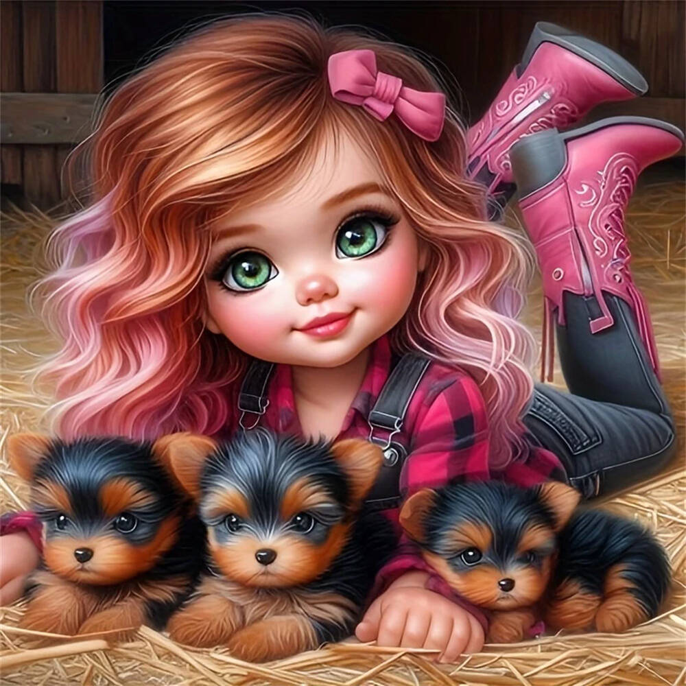 

5D Алмазная вышивка своими руками Женский портрет Утка Животное Полная круглая мозаика Алмазная живопись Домашняя Спальня Настенное искусство Round 30x30cm