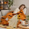 Halloween Flannel Throw Blanket Printed 130 150 cm for Couch Sofa Bed