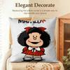 Cartoon Cute MMafaldas Cushion Cover Natural Linen Organic Fabric DoubleSided Printing Sofa Home Decor Gift Pillow Case