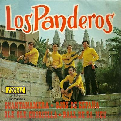 7inch Record LOS PANDEROS  Guantanamera  Ojos De Espana  Ole MR14 FONAL 1971 Spain CountryFolk Used