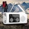 Outdoor Solar Radio, Crank Radio, Outdoor Radio With 1200 MAh Battery, With AM/FM Weather Radio, With LED Torch/SOS Alarm