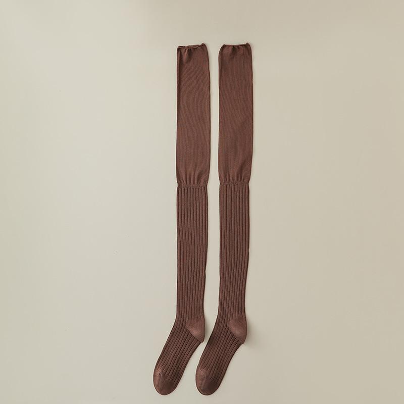 Over-the-knee Stockings, Women's Long Stockings, Autumn and Winter Cream-colored Long Boots, Anti-slip Stacked Stockings for Pregnant Women
