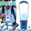3 Gear Portable Neck Fan Mini Fan Personal Cooling Hands Free USB Rechargeable Bladeless Lazy Hanging Fan