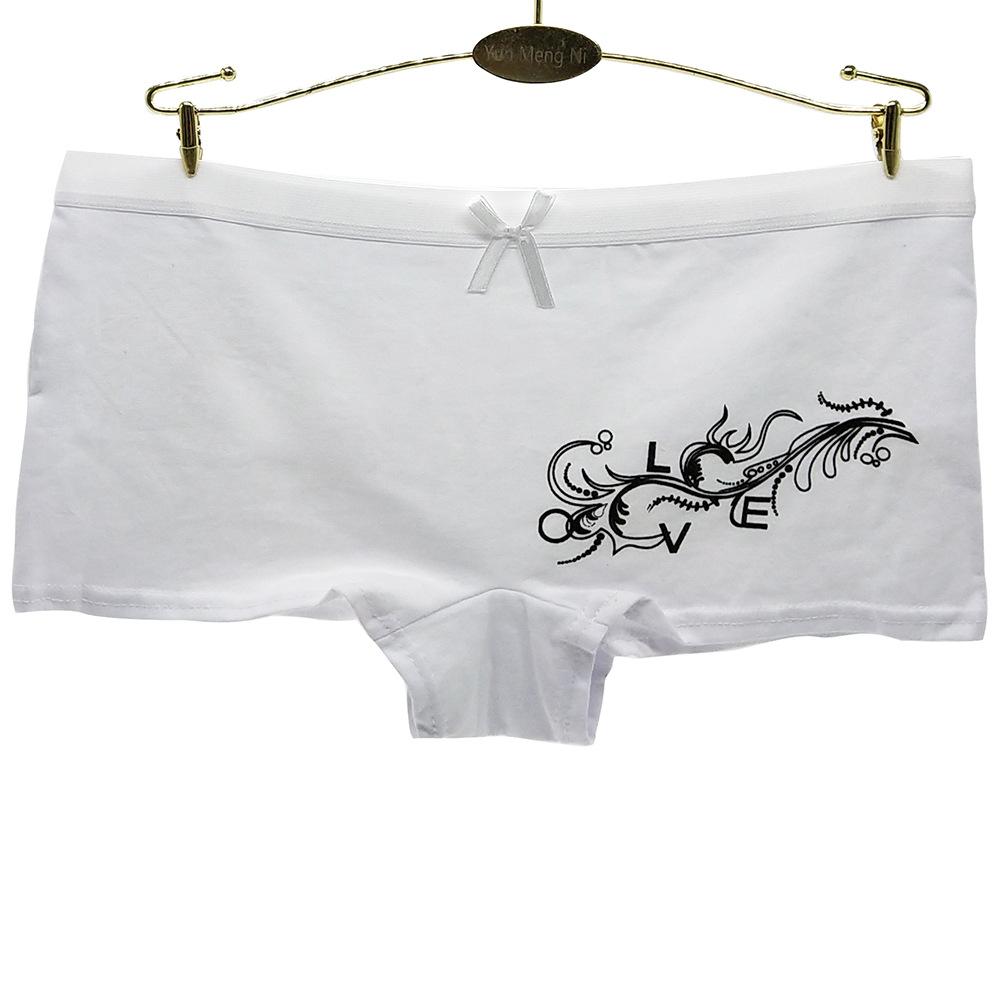 Woman Underwear Women Cotton Boxers Shorts Denim Printed Lady Girls Panties Boyshort Knickers 6 Pcs