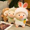 Non-Toxic 28/38Cm Lovely Pig Plush Toy Creative Cosplay Rabbit&Bear Doll Soft Stuffed Animals Toy For Children Baby Kawaii Birthday Gift