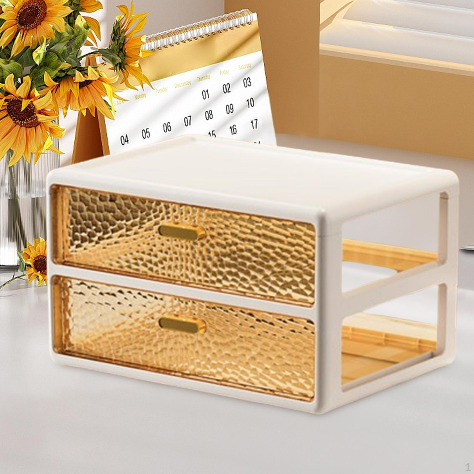 

Прозрачный шкаф-витрина для хранения ювелирных изделий и косметики на рабочем столе Pearl White