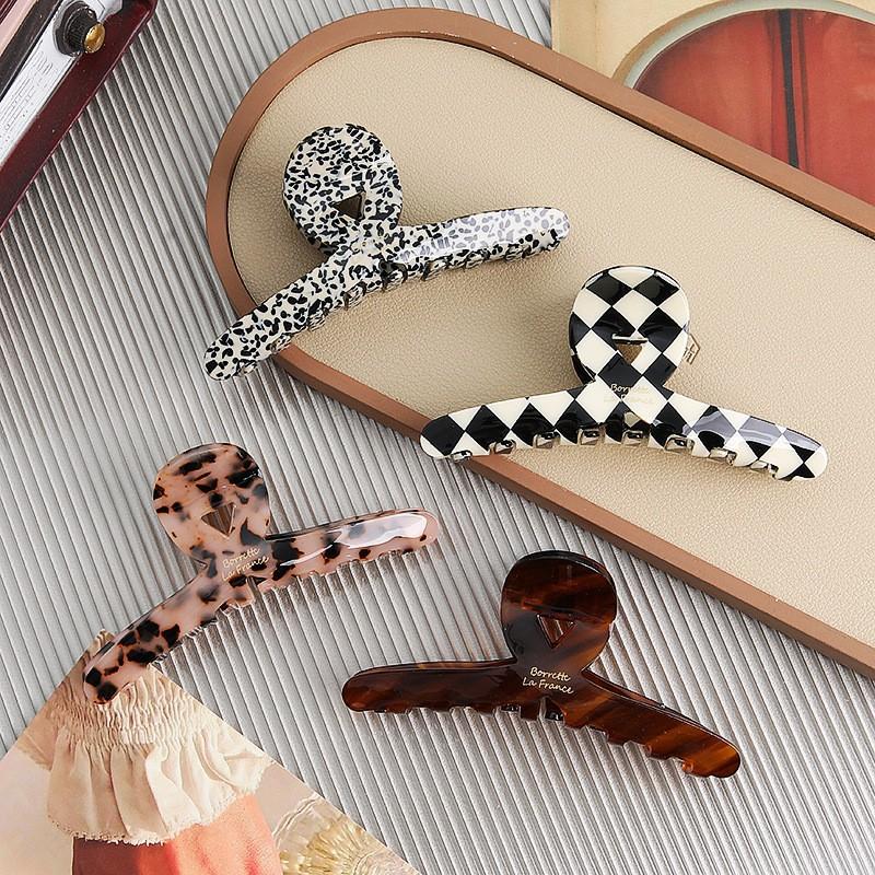 Acetic Acid Grab Clip Trendy Fine French High-End Sense Large Shark Clip Hair Volume Multi-Hair Grab Headgear Women