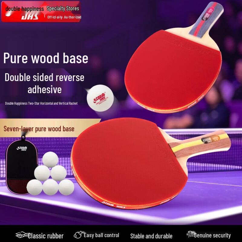 DHS 2-Star Table Tennis Racket Set