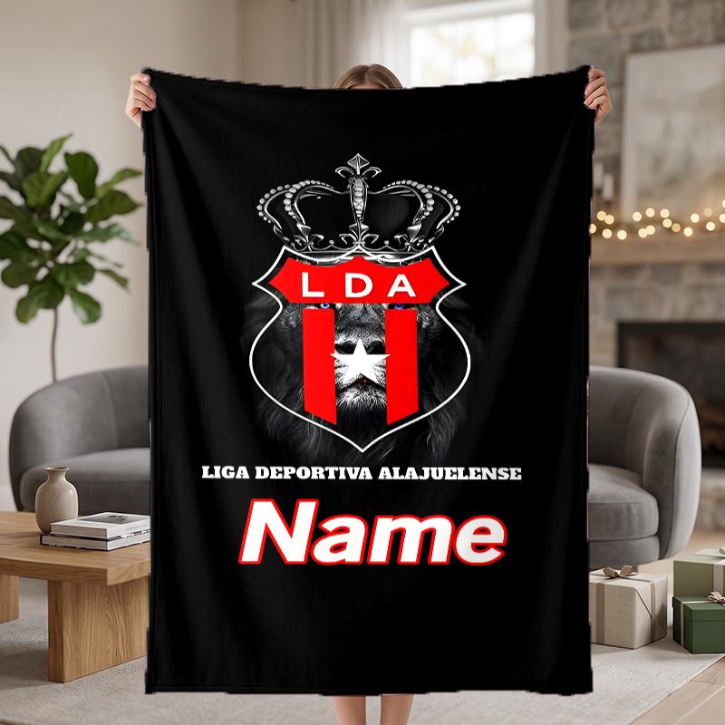 Club Sport La Alajuelense Custom Flannel Blankets Soft Warm Cozy Throws for Home Decor Holiday Gifts