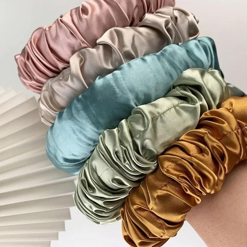 Heatless Curling SilkS Scrunchies Soft Elastic Satin Silk Scrunchies Hair Ties Sleepy Styling Accessories Ponytail Holder