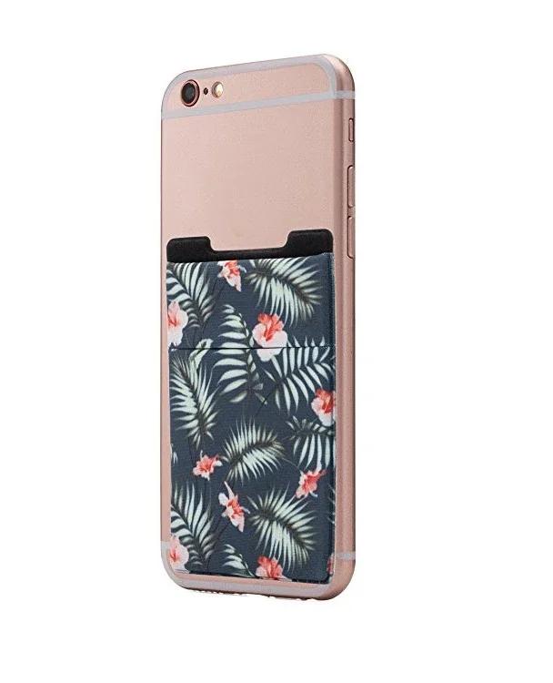 1pcs Thin Women Men Cell Phone ID Credit Card Holder Silicone Case Pouch Back Sticker Slim Wallet Case Card Holder