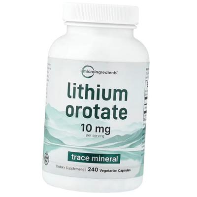 Lithium Orotat, Lithium Orotate 10, Micro Ingredients 240Vegcaps (36692001)
