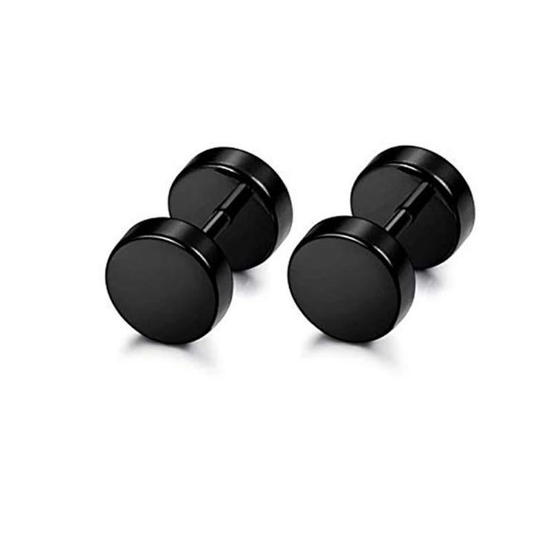 1 Paar 316L Edelstahl Kurzhantel Ohrstecker Für Damen Herren, Hip Hop Rock Hypoallergen Knorpel Tragus Piercing Schmuck