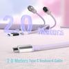 ATTACK SHARK C04-C Keyboard Cable Type-C to Type C, TPU Spring Mechanical Keyboard Cable, Custom ...